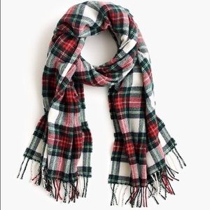J Crew tartan scarf in red multi